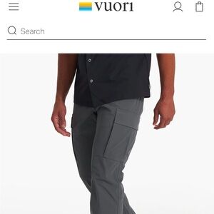 Men’s Vuori Meta Cargo pant - Size 38 - Grey